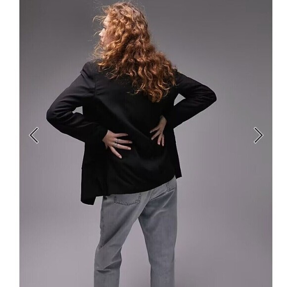 Topshop Double breasted black oversized blazer size 4 - Picture 10 of 14